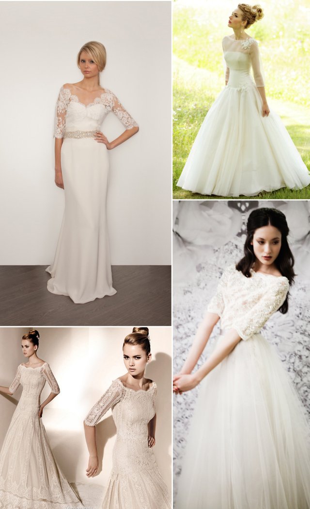 Свадебные платья 2013 - Длинный кружевной рукав