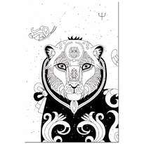 Удивительный тигр (открытка-раскраска)